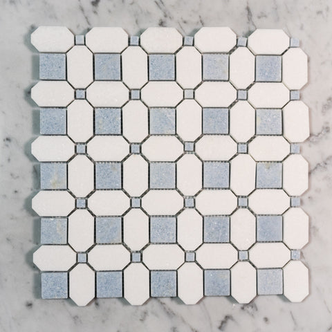 BLUE CELESTE + THASSOS / CAMELLIA