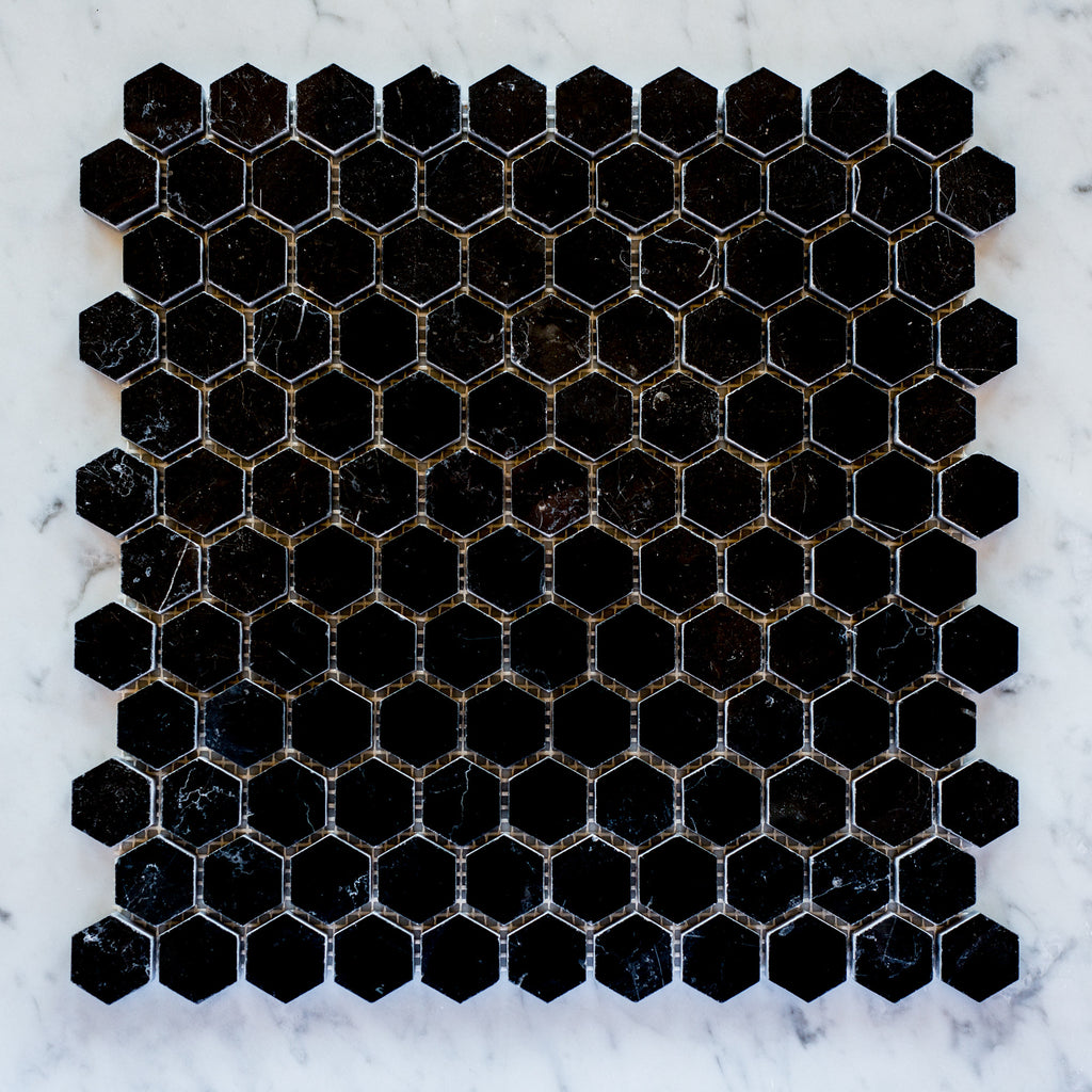 NERO MARQUINA / HEXAGON 25MM