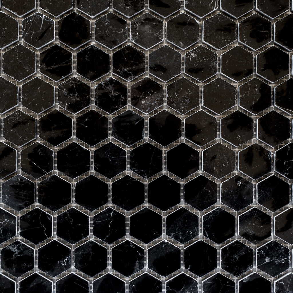 NERO MARQUINA / HEXAGON 25MM