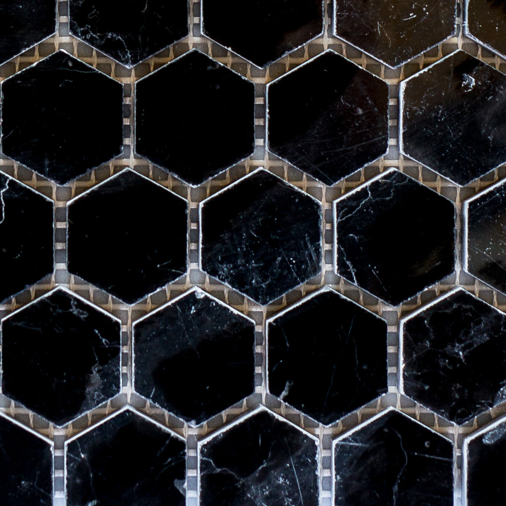NERO MARQUINA / HEXAGON 25MM