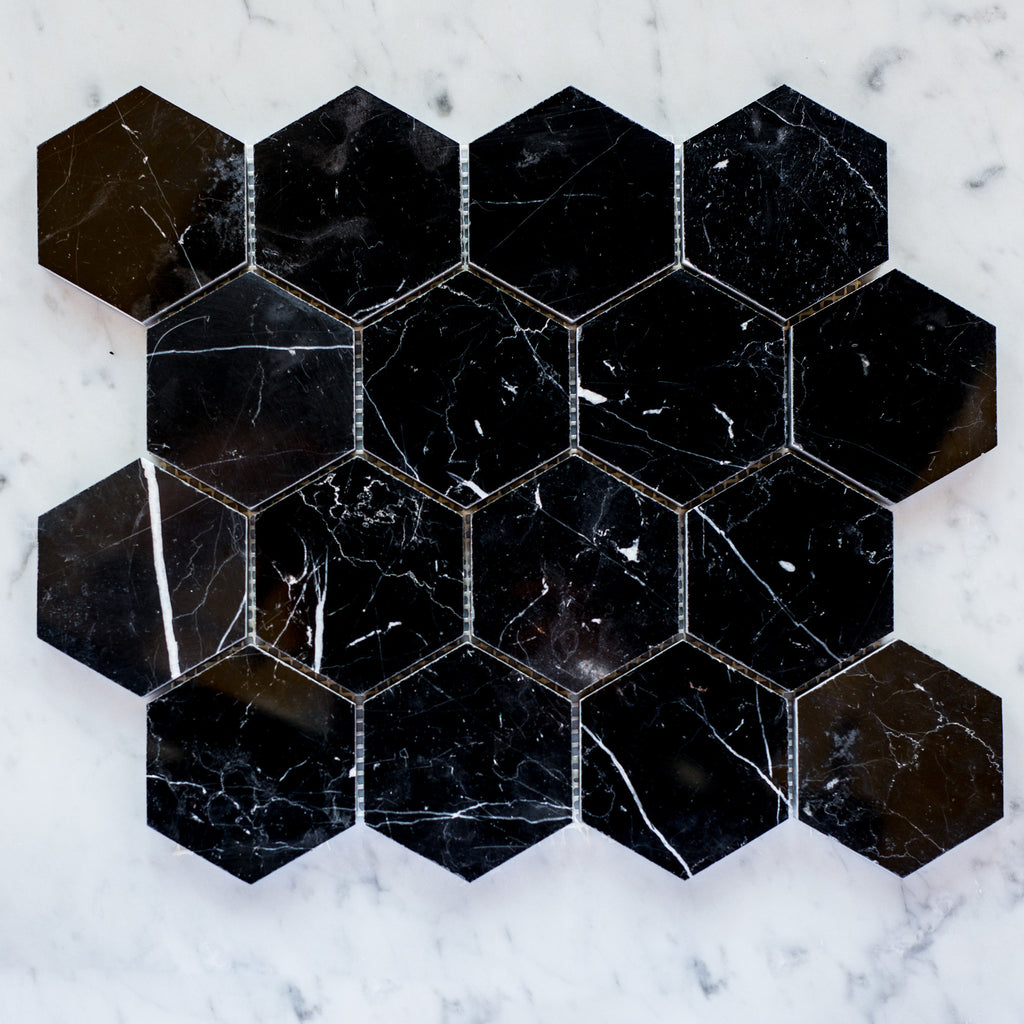 NERO MARQUINA / HEXAGON 80MM