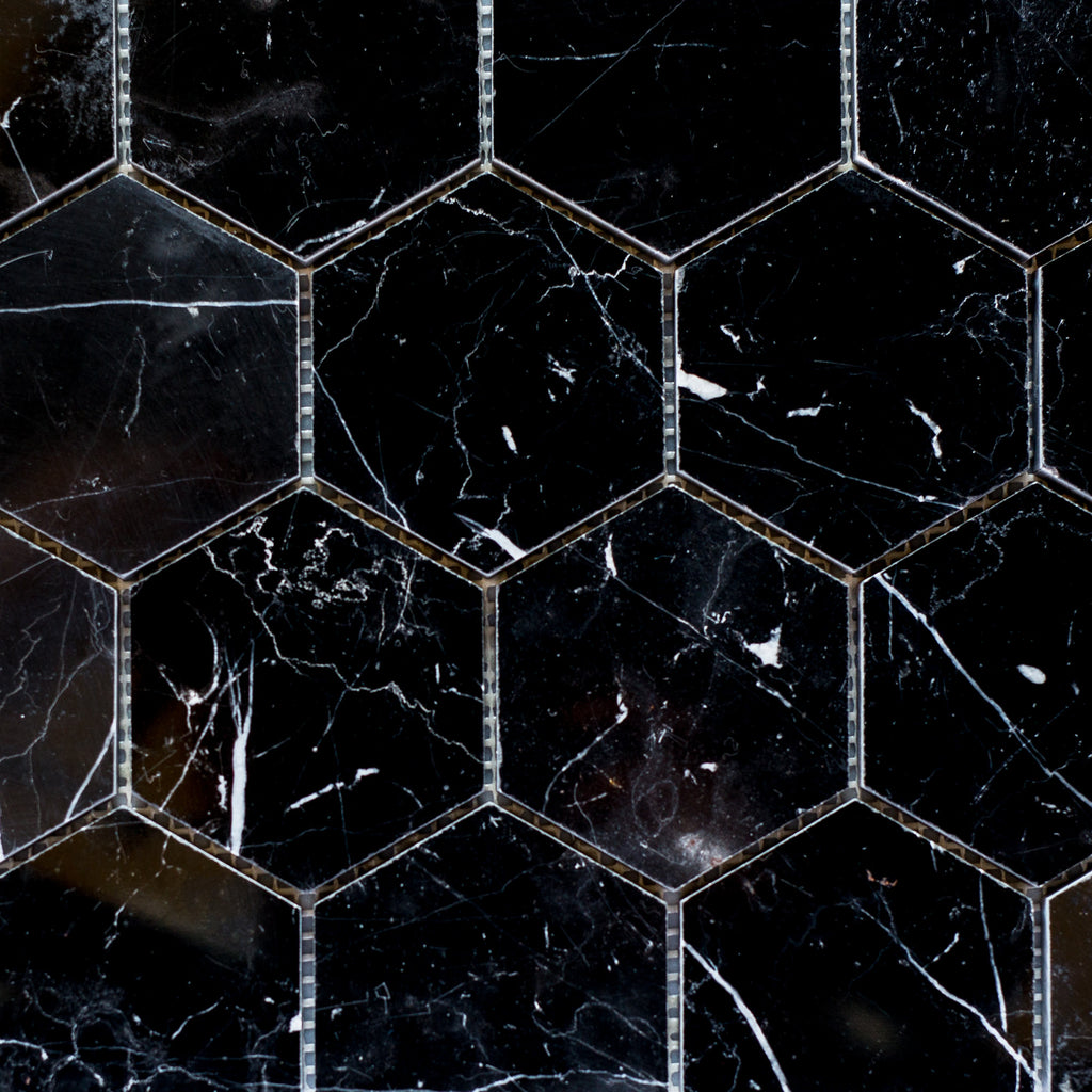 NERO MARQUINA / HEXAGON 80MM