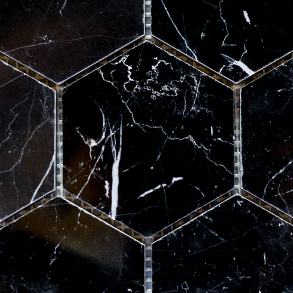 NERO MARQUINA / HEXAGON 80MM