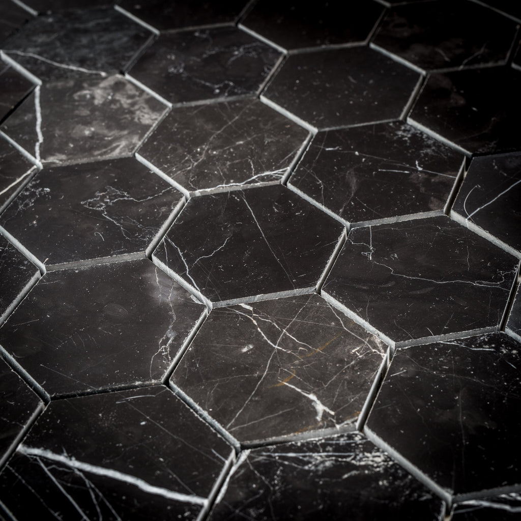 NERO MARQUINA / HEXAGON 80MM